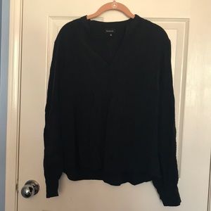 Long sleeve v neck blouse